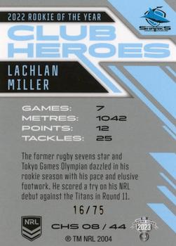 2023 NRL Traders Titanium - Club Heroes Silver #CHS08 Lachlan Miller Back